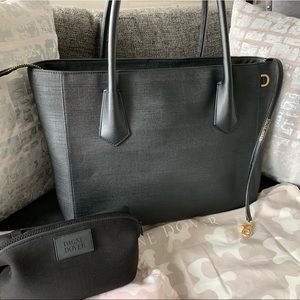 Dagne Dover Signature Tote Laptop Bag Black
